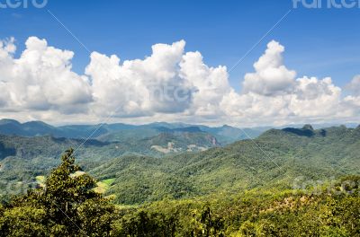 Landscape high mountain range