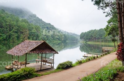 Pang Ung, Beautiful forest lake in the morning