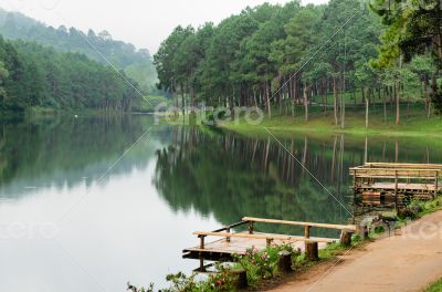 Pang Ung, Beautiful forest lake in the morning