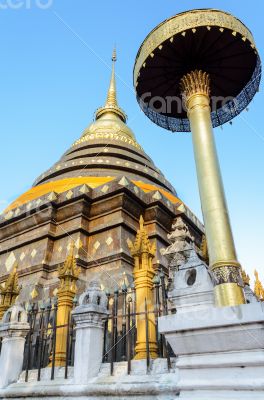 Ancient pagodas at Wat Phra That Lampang Luang temple