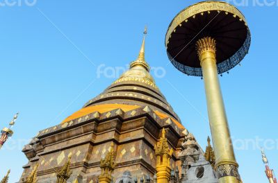 Ancient pagodas at Wat Phra That Lampang Luang temple