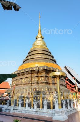 Ancient pagodas at Wat Phra That Lampang Luang temple