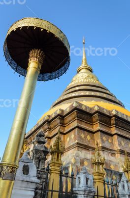 Ancient pagodas at Wat Phra That Lampang Luang temple