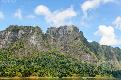 Lush high limestone mountains.
