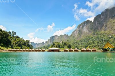 Bamboo floating resort