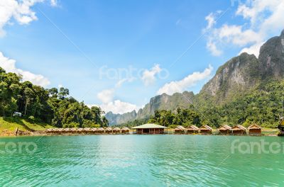 Bamboo floating resort