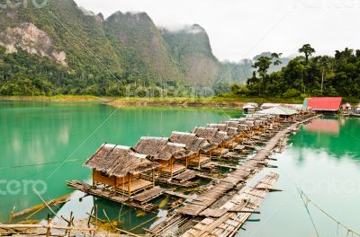 Bamboo floating resort