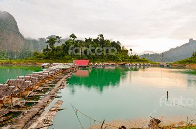 Bamboo floating resort