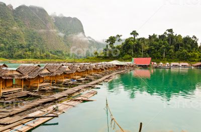 Bamboo floating resort