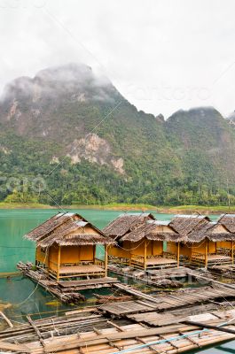 Bamboo floating resort