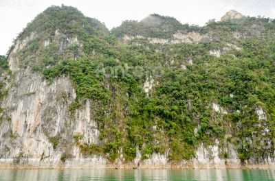 Beautiful high mountains and river
