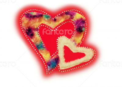 Red heart fluff and sequin Red heart fluff and sequin