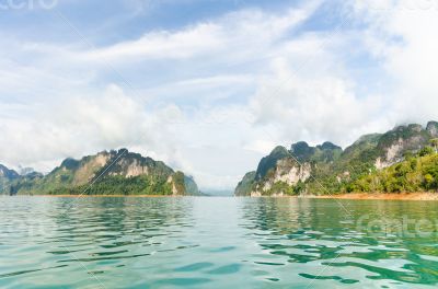 Beautiful island and green lake ( Guilin of Thailand )