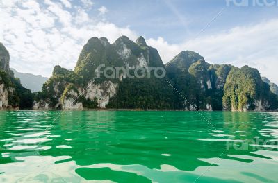 Beautiful island and green lake ( Guilin of Thailand )