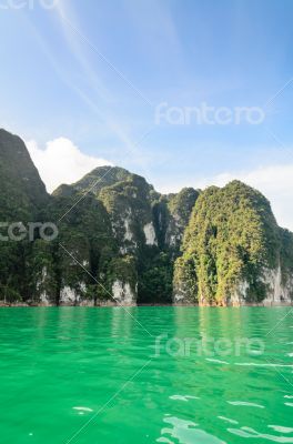 Beautiful island and green lake ( Guilin of Thailand )