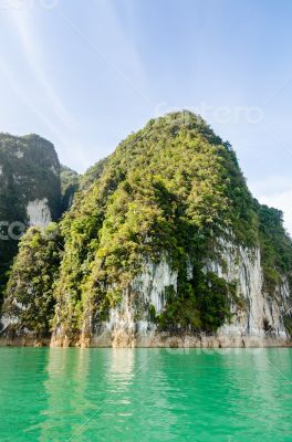 Beautiful island and green lake ( Guilin of Thailand )