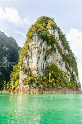 Beautiful island and green lake ( Guilin of Thailand )