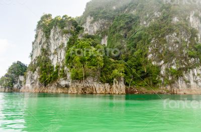 Beautiful island and green lake ( Guilin of Thailand )