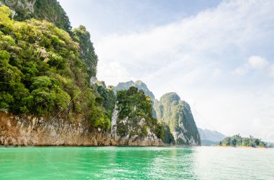 Beautiful island and green lake ( Guilin of Thailand )