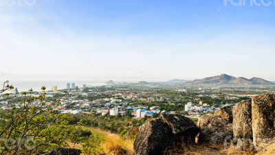 Landscape Hua Hin city in the morning