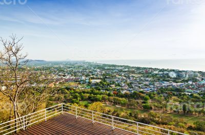 View point Hua Hin city in the morning