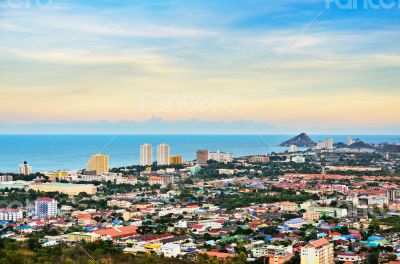 Beautiful landscaped of Hua Hin city