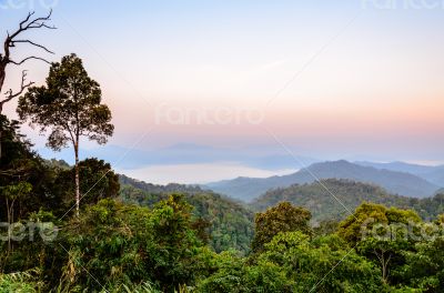 High mountain in the morning