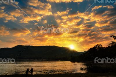 Sunrise over mountain