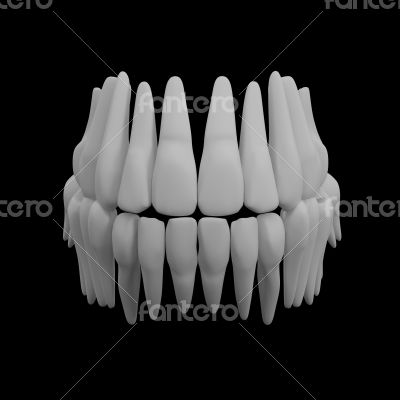 3d human red teeth