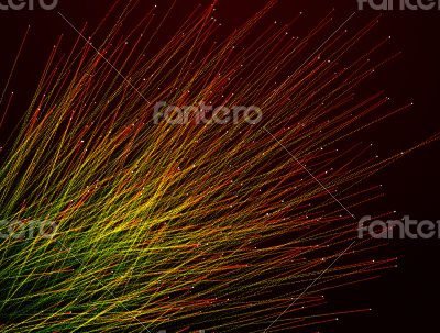 Green fireworks on background