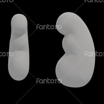 Kidney isolated on black background