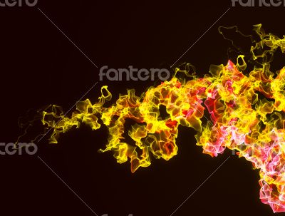 Orang fire background