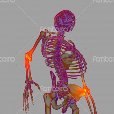 3d render human of hand pain