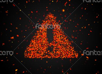 Exclamation danger sign