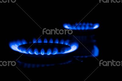 Gas fire.