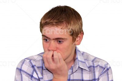 Teen boy body language - Nervous biting nails Teen boy body language - Nervous biting nails