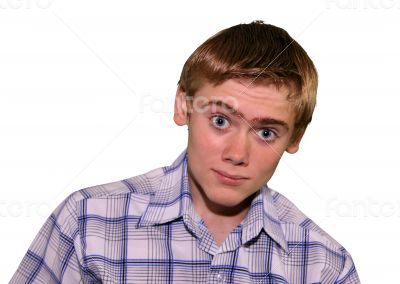 Teen boy body language - Surprised Stunned   