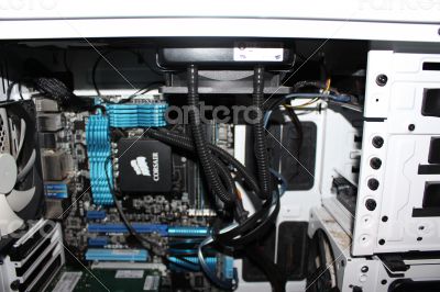 Computer Internals Water Cooling Fan Hard Drives