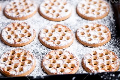honey cookies on baking sheet honey cookies on baking sheet