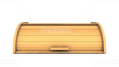 3d bread box render isolated on white background