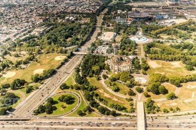 Aerial view of Queens Borough, New York