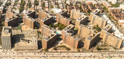 Aerial view of Queens Borough, New York