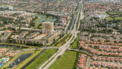 Aerial view of Miami Downtown