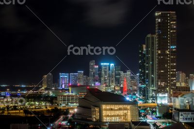 Aerial view of Miami Downtown