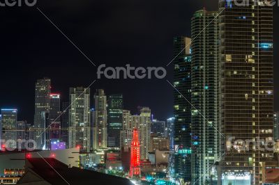 Aerial view of Miami Downtown