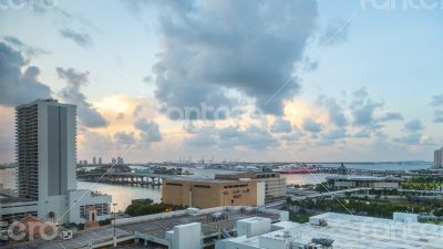 Aerial view of Miami Downtown