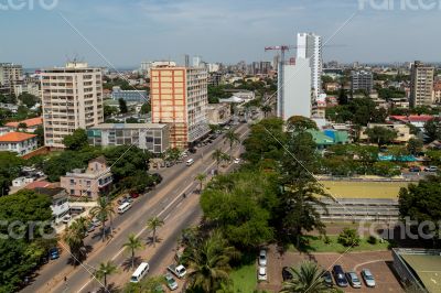 Aerial view of downtown Maputo