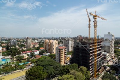 Aerial view of downtown Maputo