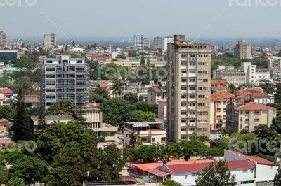 Aerial view of downtown Maputo