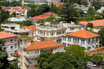 Aerial view of downtown Maputo